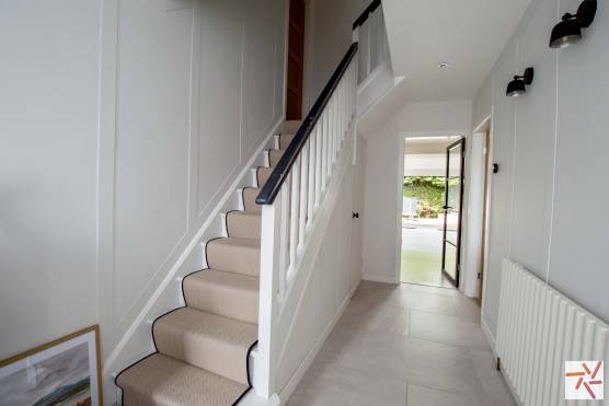 3262W 20 photo shoot location house in West Yorkshire modern family home hallway and staircase