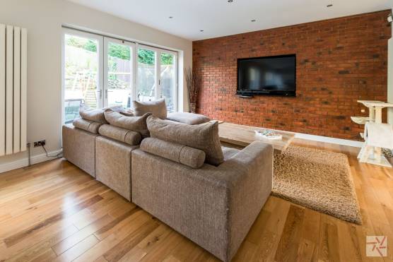 3116W 6 photo filming shoot location in West Yorkshire with open plan living area and exposed brickwork