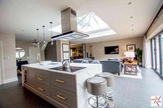 3280C 5 filming location house in Cheshire marble kitchen island in modern open plan kitchen and living space.jpg