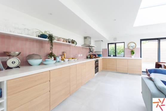 3296N 4 tv drama location house in North Yorkshire light and airy open plan kitchen with pink tiles.jpg