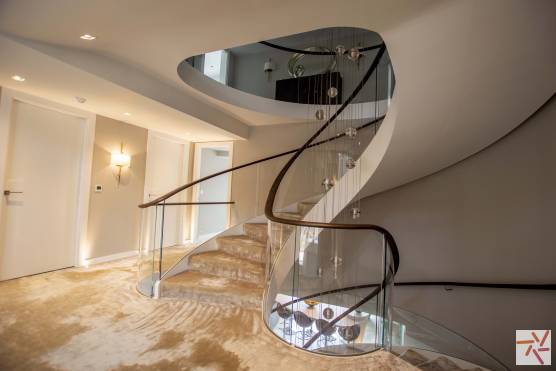 3343W 31 photo shoot location house in West Yorkshire contemporary family home with large modern staircase