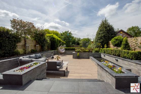 3454M 25 tv shoot location house in Manchester large patio and decking area