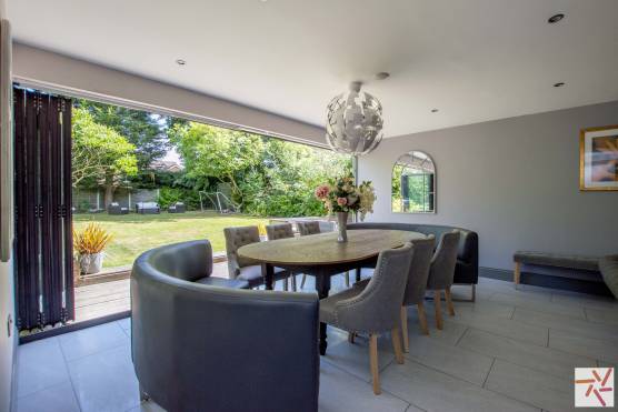 3354C 9 tv commercial location house in Cheshire modern open plan kitchen with doors to garden