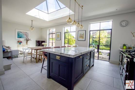 3355C 4 tv commercial location house in Cheshire period property stylish open plan kitchen with crittall