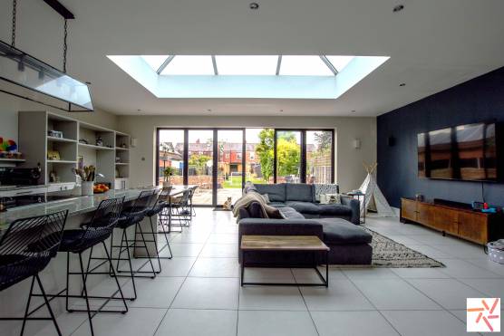 3356M 7 tv drama location house in Manchester contemporary open plan kitchen and living area