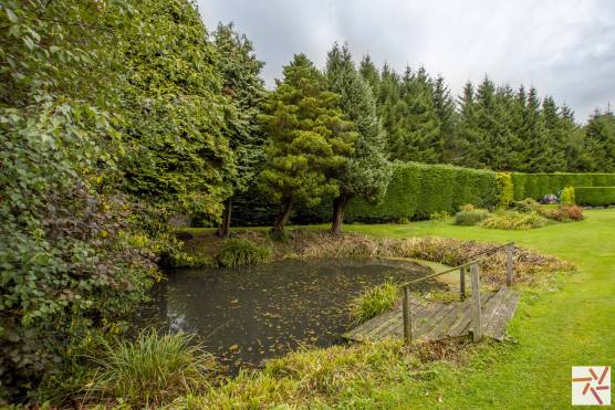 3369C 27 tv shoot location house in Cheshire stylish family home with large garden and pond