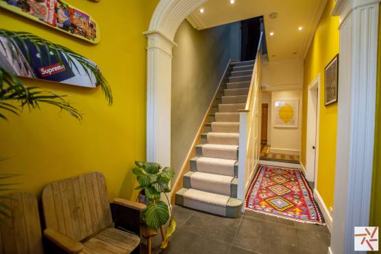 3377C 14 tv commercial location house in Cheshire with stylish bright staircase