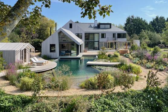 3387S 25 filming location house in West Sussex stunning contemporary family home with natural swimming pond