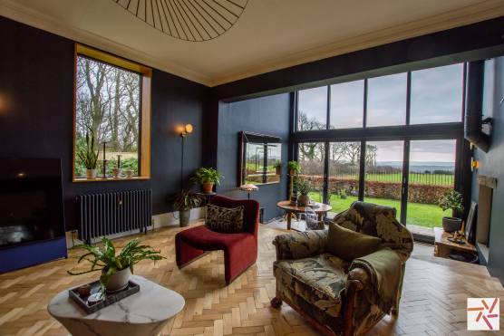 3389W 9 tv commercial location house in West Yorkshire large living room with rural views