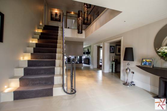 3394N 13 tv drama location house in North Yorkshire large modern family home with large staircase and entrance hallway