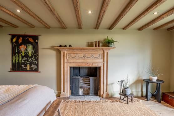 3399N 23 tv drama shoot location house in North Yorkshire stylish farmhouse with large bedroom and fireplace