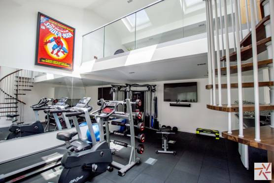 3408W 20 tv commercial location house in West Yorkshire home gym