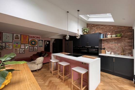 3440W 2 filming location house in Leeds modern open plan kitchen with exposed brick.jpg