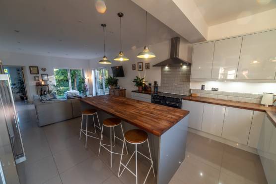 3345C 2 tv shoot location open plan family home in Cheshire with kitchen island