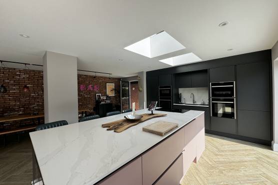 3486M 8 tv shoot location house in Bolton modern open plan kitchen with kitchen island.jpg