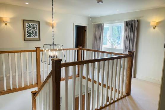 3498W 13 tv drama location house in West Yorkshire stylish staircase and landing