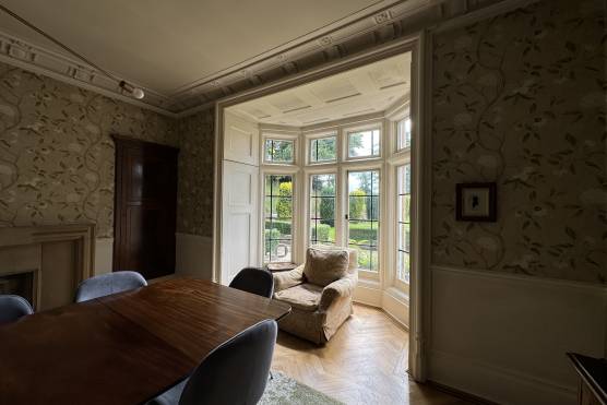 3496NE 15 filming location house in North East England large dining room with wooden floors