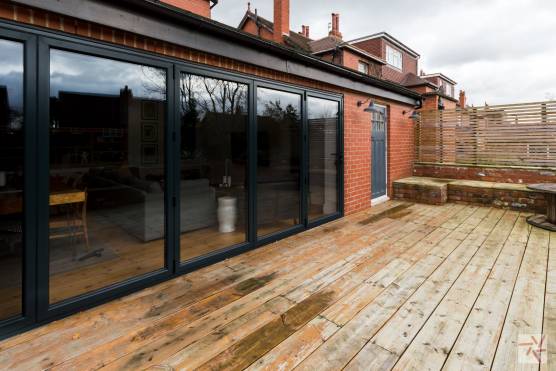 3100W 14 Film location in Leeds with bi-folding doors and decked patio area