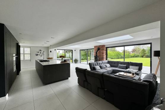 3509C 4 tv commercial location house in Cheshire family home with contemporary open plan kitchen overlooking a large garden