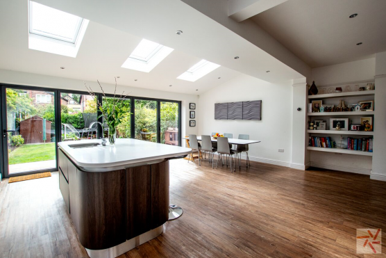 3150C 4 filming shoot location in the North West modern open plan kitchen with island