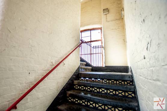 3156C 14 photo shoot location in cheshire warehouse staircase