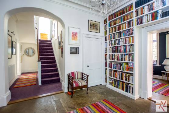 3185W 1 photo shoot location in Leeds entrance hallway with bookcase