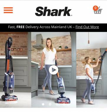 Shark vacuum cleaner filming shot at Leeds location